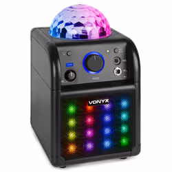 Vonyx SBS50B-PLUS, Avec fil, Batterie, Intégré, Boutons, Rotatif, 160 mm, 265 mm
