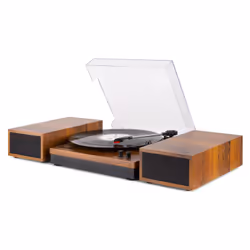 Fenton RP165B, Tourne-disque entraîné par courroie, Manuel, Bois, 33 1/3,45,78 tr/min, CE, 100 W