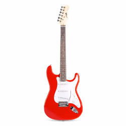Max GigKit Guitare électrique Stratocaster 6 cordes Rouge