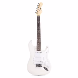 Max GigKit Guitare électrique Stratocaster 6 cordes Blanc