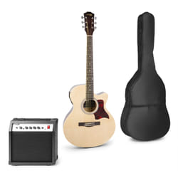 Max ShowKit Guitare électroacoustique Dreadnought 6 cordes Bois