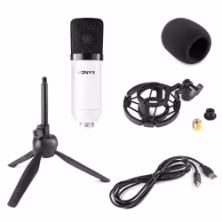 Vonyx CM300W Blanc Microphone de studio