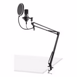 Vonyx CMS300B, Microphone de studio, -37 dB, 30 - 20000 Hz, 200 Ohm, Cardioïde, Avec fil