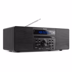 Audizio Prato, Système micro audio domestique, Noir, 60 W, 4 Ohm, LCD, Bleu