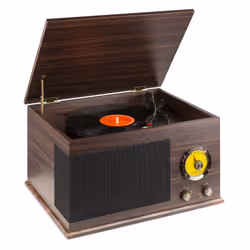 Fenton RP173, Tourne-disque entraîné par courroie, Bois, Jaune, Bois, 33 1/3,45,78 tr/min, 30,5 cm, USB Type-B