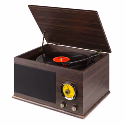 Fenton RP173 Tourne-disque entraîné par courroie Bois, Jaune