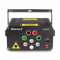 BeamZ Acrux Adapté à une utilisation à l'intérieur Projecteur laser disco et stroboscope Noir