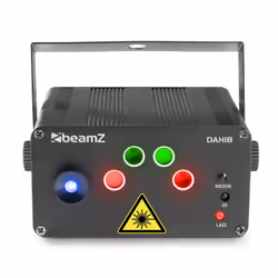 BeamZ Dahib Adapté à une utilisation à l'intérieur Projecteur laser disco et stroboscope Noir