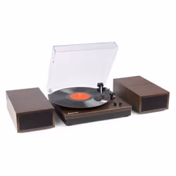 Fenton RP165D, Tourne-disque entraîné par courroie, Bois, 33 1/3,45,78 tr/min, Cartouche stéréo en céramique, 30,5 cm, 100 W