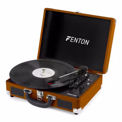 Fenton RP115F Tourne-disque entraîné par courroie Noir, Marron