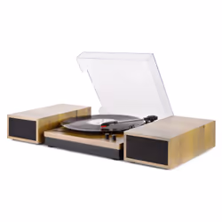 Fenton RP165L, Tourne-disque entraîné par courroie, Noir, Bois, 33 1/3,45,78 tr/min, 30,5 cm, 100 W, 100-240 V