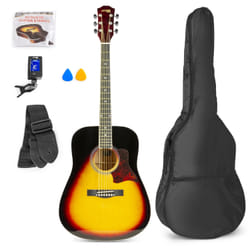 Max 173.216 guitare Guitare acoustique Dreadnought 6 cordes Noir, Orange