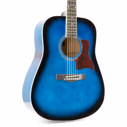 Max 173.217 guitare Guitare acoustique Dreadnought 6 cordes Noir, Bleu