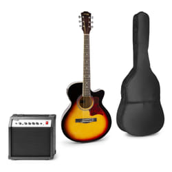 Max 173.174 guitare Guitare acoustique Jumbo Noir, Marron