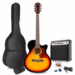 Max 173.174 guitare Guitare acoustique Jumbo Noir, Marron - Vue supplémentaire 11