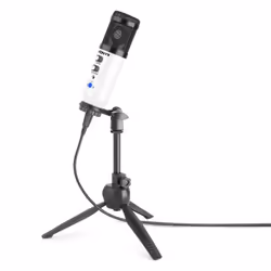 Vonyx CM320W, Microphone de studio, 42 dB, 20 - 20000 Hz, 680 Ohm, Cardioïde, Rotatif