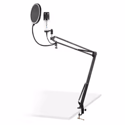 Vonyx CMS320W, Microphone de studio, 42 dB, 20 - 20000 Hz, 680 Ohm, Cardioïde, Rotatif