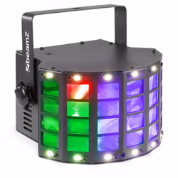 BeamZ DerbyStrobe, Projecteur laser disco et stroboscope, Noir, Boutons, LED, 4 lampe(s), Bleu, Vert, Rouge, Blanc