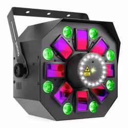 BeamZ MultiBox, Projecteur laser disco et stroboscope, Noir, LED, 9 lampe(s), 8 W, Ambre, Bleu, Vert, Rose, Rouge, Ultraviole ...