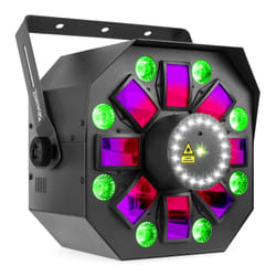 BeamZ MultiBox Projecteur laser disco et stroboscope Noir