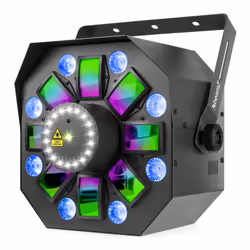 BeamZ MultiBox Projecteur laser disco et stroboscope Noir