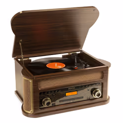 Fenton MemphisDW, Tourne-disque à entraînement direct, Automatique, Marron, 33 1/3,45,78 tr/min, Rotatif, CD, Radio, Valeurs  ...