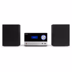 Audizio Toulon Système micro audio domestique 50 W Noir, Argent