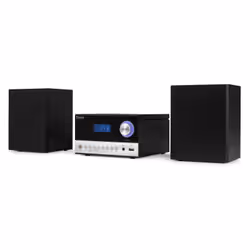 Audizio Toulon Système micro audio domestique 50 W Noir, Argent