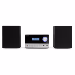 Audizio Arles Système micro audio domestique 50 W Noir, Argent