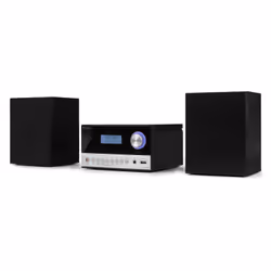 Audizio Arles Système micro audio domestique 50 W Noir, Argent