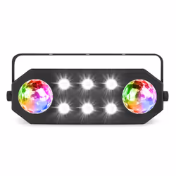 BeamZ StrobeMoon, 12 W, LED, 2 ampoule(s), Noir, Bleu, Vert, Rouge, 100 - 240 V