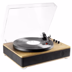 Fenton RP162LW, Tourne-disque entraîné par courroie, Noir, Bois, 33 1/3,45,78 tr/min, Rotatif, 3,5 mm, Secteur
