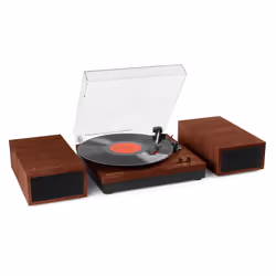 Fenton RP165L, Tourne-disque entraîné par courroie, Manuel, Bois, 33 1/3,45,78 tr/min, Cartouche stéréo en céramique, Secteur