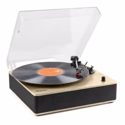 Fenton RP161LW, Tourne-disque entraîné par courroie, Automatique, Noir, Bois, Bois, Vitrocéramique, 33 1/3,45,78 tr/min