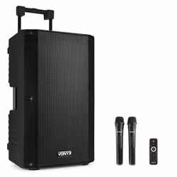 Vonyx VSA700, 1,35 mm, 38,1 cm (15"), 1000 W, 500 W, Sans fil, Enceinte portable stéréo