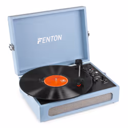 Fenton RP118E, Tourne-disque entraîné par courroie, Manuel, Bleu, 33 1/3,45,78 tr/min, 3,5 mm, Secteur
