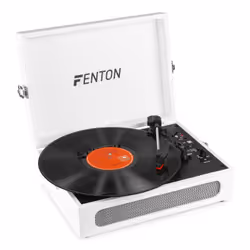 Fenton RP118F, Tourne-disque entraîné par courroie, Manuel, Blanc, 33 1/3,45,78 tr/min, 3,5 mm, Secteur
