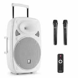 Vonyx Verve46W, 1000 W, 45 - 20000 Hz, Intégré, D, 3,81 cm (1.5"), Système d'adresse publique de roulette