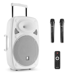 Vonyx Verve46W Système d'adresse publique de roulette 1000 W Blanc