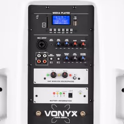 Vonyx Verve46W Système d'adresse publique de roulette 1000 W Blanc - Vue supplémentaire 10