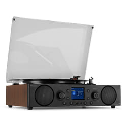 Audizio Tulsa Tourne-disque entraîné par courroie Noir, Bois Manuel