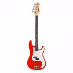 Max GigKitRe Guitare basse électrique Rouge 4 cordes 6,75 kg