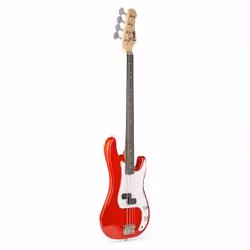 Max GigKitRe Guitare basse électrique Rouge 4 cordes 6,75 kg
