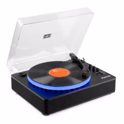 Fenton RP162LED, Tourne-disque à entraînement direct, Noir