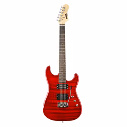 Max GigKitQDR Guitare électrique Classique 6 cordes Rouge