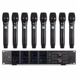 Power Dynamics PD528, Microphone set, 50 - 18000 Hz, 0,5%, Condensateur, Sans fil, 6,35 mm (1/4")