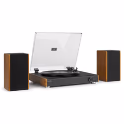 Audizio RP335, Tourne-disque entraîné par courroie, Automatique, Noir, Marron, 33 1/3,45,78 tr/min, Cartouche stéréo en céram ...