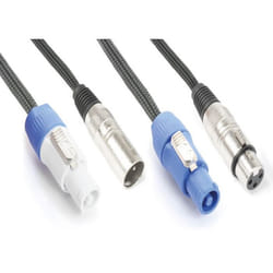 PD Connex CX06-0.50 - Câble Combiné DMX Alimentation - XLR et PowerCon - 50cm