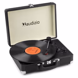 Platine Vinyle - AUDIZIO - RP116BK - Bluetooth IN & OUT - Haut-Parleurs Intégrés - Vintage Noir