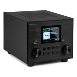Audizio Vieste Radio DAB+ FM Bluetooth 5.0 - Noire Subwoofer Intégré Écran Couleur 28 Port USB avec Télécommande
